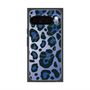 プレミアムスクエアケース with Pixelsnap［ Leopard - Blue ］