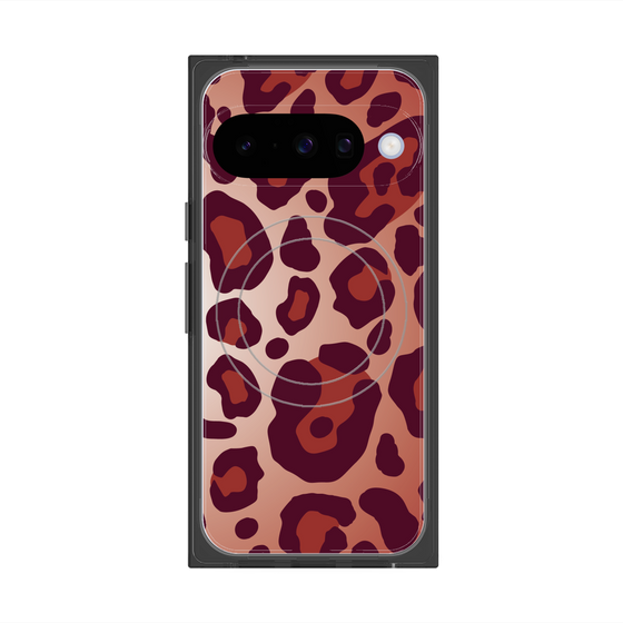 プレミアムスクエアケース with Pixelsnap［ Leopard - Red ］