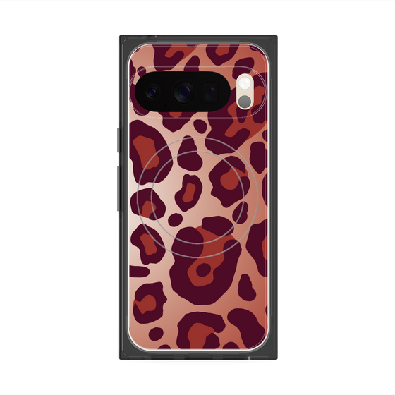 プレミアムスクエアケース with Pixelsnap［ Leopard - Red ］