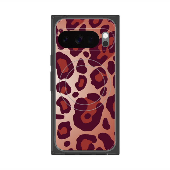 プレミアムスクエアケース with Pixelsnap［ Leopard - Red ］