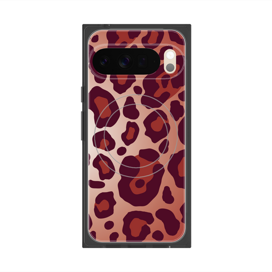 プレミアムスクエアケース with Pixelsnap［ Leopard - Red ］