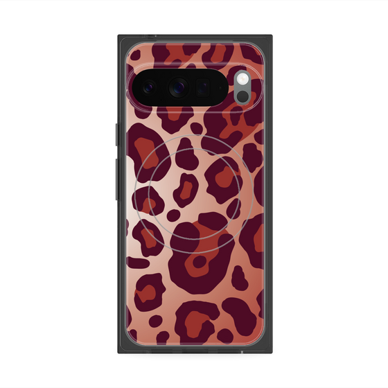 プレミアムスクエアケース with Pixelsnap［ Leopard - Red ］