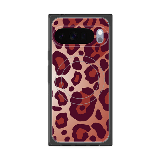 プレミアムスクエアケース with Pixelsnap［ Leopard - Red ］