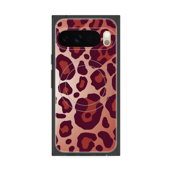 プレミアムスクエアケース with Pixelsnap［ Leopard - Red ］