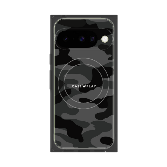 プレミアムスクエアケース with Pixelsnap［ Camouflage - Black ］