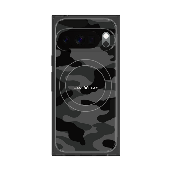 プレミアムスクエアケース with Pixelsnap［ Camouflage - Black ］