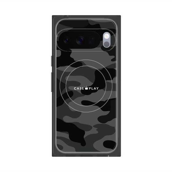 プレミアムスクエアケース with Pixelsnap［ Camouflage - Black ］