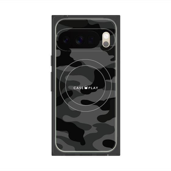 プレミアムスクエアケース with Pixelsnap［ Camouflage - Black ］