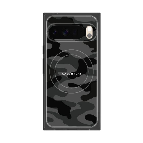 プレミアムスクエアケース with Pixelsnap［ Camouflage - Black ］