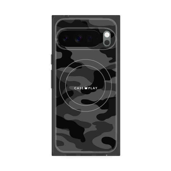 プレミアムスクエアケース with Pixelsnap［ Camouflage - Black ］