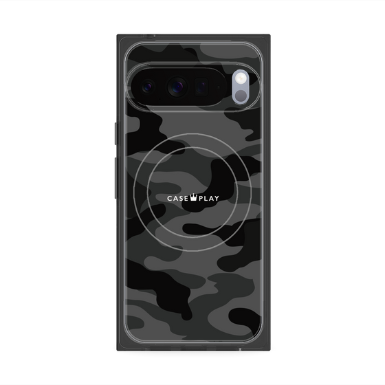 プレミアムスクエアケース with Pixelsnap［ Camouflage - Black ］