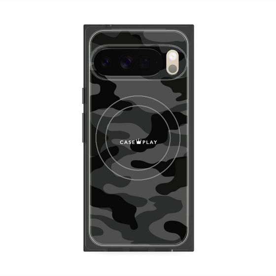 プレミアムスクエアケース with Pixelsnap［ Camouflage - Black ］