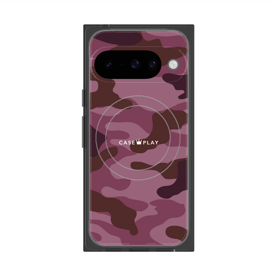 プレミアムスクエアケース with Pixelsnap［ Camouflage - Pink ］