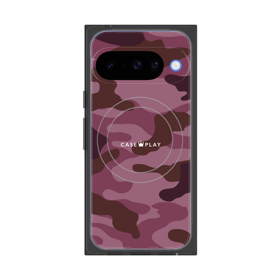 プレミアムスクエアケース with Pixelsnap［ Camouflage - Pink ］