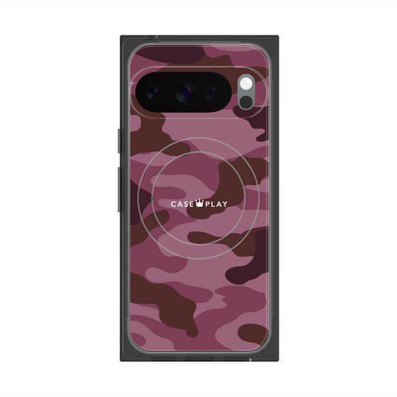 プレミアムスクエアケース with Pixelsnap［ Camouflage - Pink ］