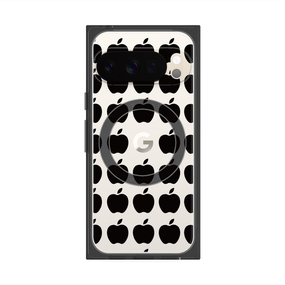 プレミアムスクエアケース with Pixelsnap［ Apple - Black ］
