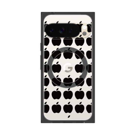 プレミアムスクエアケース with Pixelsnap［ Apple - Black ］