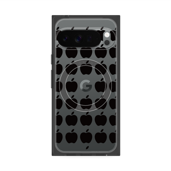 プレミアムスクエアケース with Pixelsnap［ Apple - Black ］
