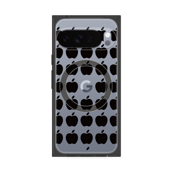 プレミアムスクエアケース with Pixelsnap［ Apple - Black ］