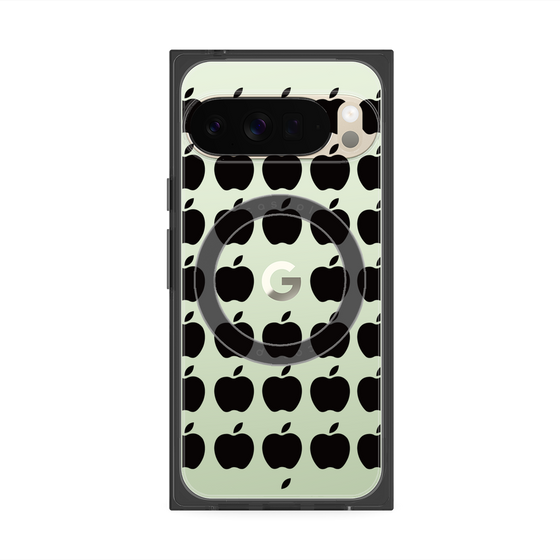 プレミアムスクエアケース with Pixelsnap［ Apple - Black ］