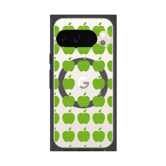 プレミアムスクエアケース with Pixelsnap［ Apple - Green ］