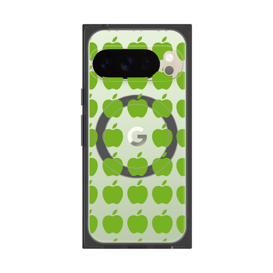プレミアムスクエアケース with Pixelsnap［ Apple - Green ］