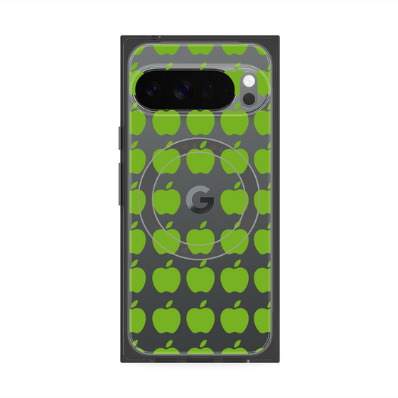 プレミアムスクエアケース with Pixelsnap［ Apple - Green ］
