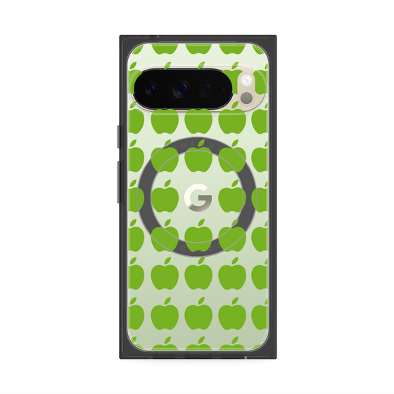プレミアムスクエアケース with Pixelsnap［ Apple - Green ］