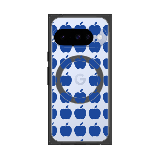 プレミアムスクエアケース with Pixelsnap［ Apple - Blue ］