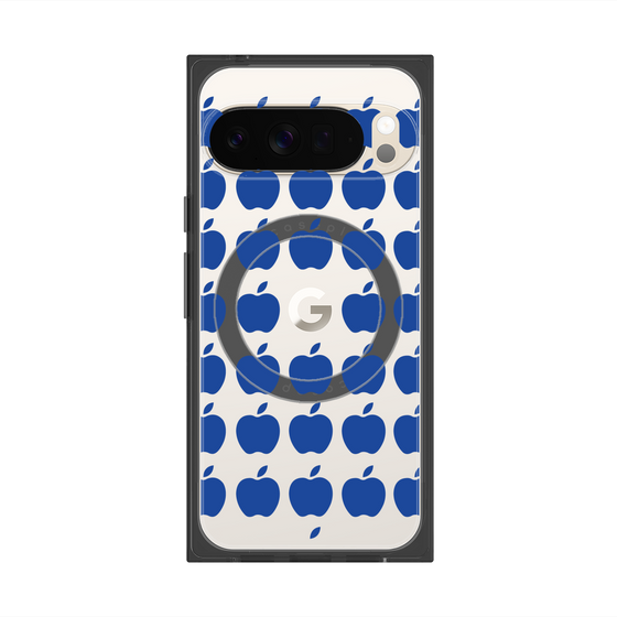 プレミアムスクエアケース with Pixelsnap［ Apple - Blue ］