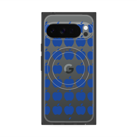 プレミアムスクエアケース with Pixelsnap［ Apple - Blue ］