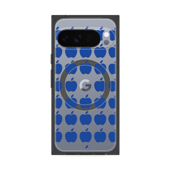 プレミアムスクエアケース with Pixelsnap［ Apple - Blue ］