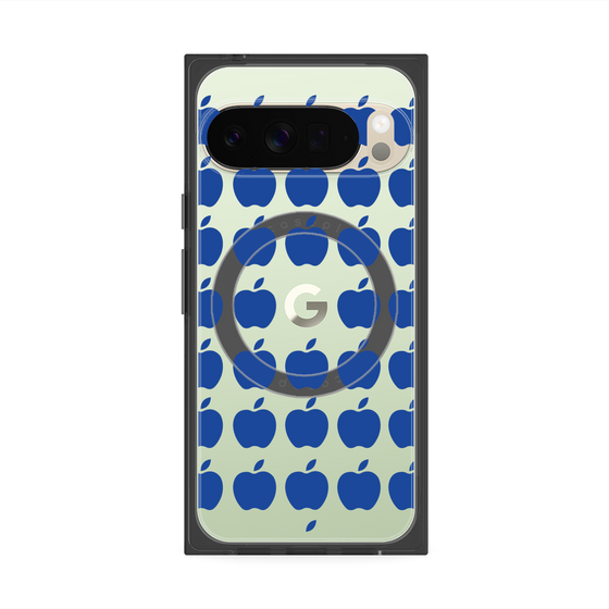 プレミアムスクエアケース with Pixelsnap［ Apple - Blue ］