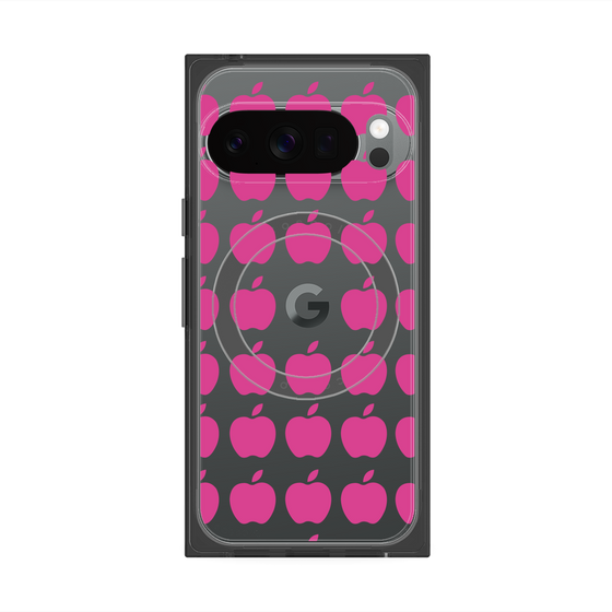 プレミアムスクエアケース with Pixelsnap［ Apple - Pink ］