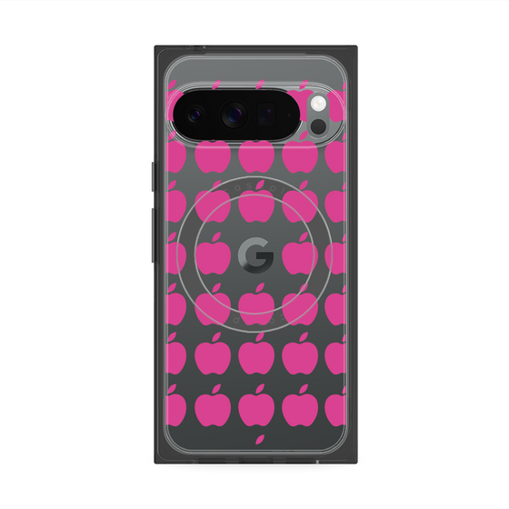 プレミアムスクエアケース with Pixelsnap［ Apple - Pink ］