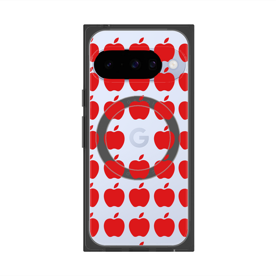 プレミアムスクエアケース with Pixelsnap［ Apple - Red ］