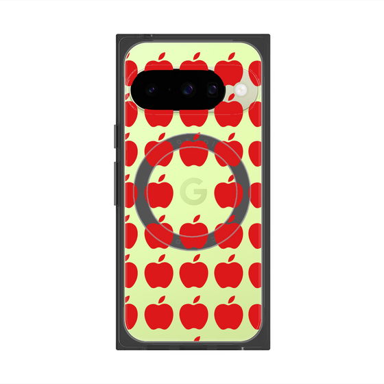 プレミアムスクエアケース with Pixelsnap［ Apple - Red ］