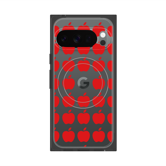 プレミアムスクエアケース with Pixelsnap［ Apple - Red ］