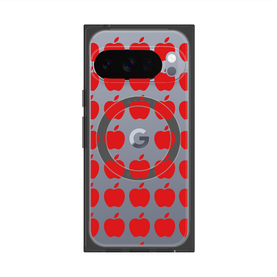 プレミアムスクエアケース with Pixelsnap［ Apple - Red ］