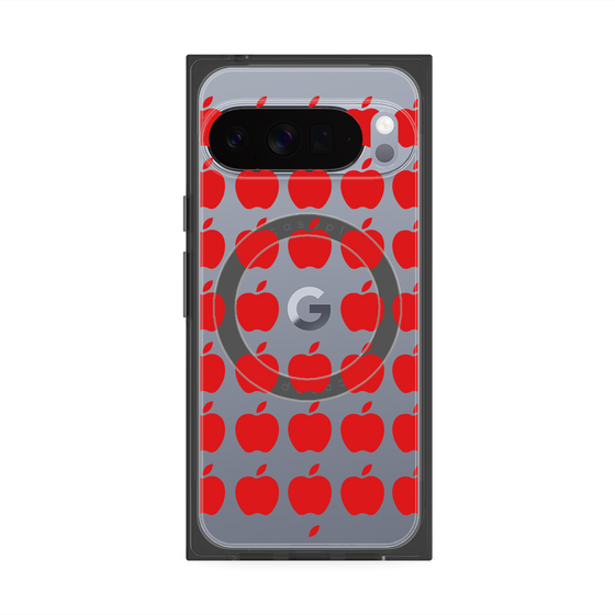 プレミアムスクエアケース with Pixelsnap［ Apple - Red ］