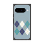 プレミアムスクエアケース with Pixelsnap［ Nordic Argyle - Blue ］