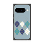 プレミアムスクエアケース with Pixelsnap［ Nordic Argyle - Blue ］