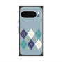 プレミアムスクエアケース with Pixelsnap［ Nordic Argyle - Blue ］