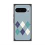 プレミアムスクエアケース with Pixelsnap［ Nordic Argyle - Blue ］