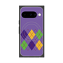 プレミアムスクエアケース with Pixelsnap［ Nordic Argyle - Purple ］