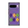 プレミアムスクエアケース with Pixelsnap［ Nordic Argyle - Purple ］