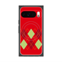 プレミアムスクエアケース with Pixelsnap［ Nordic Argyle - Red ］