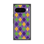 プレミアムスクエアケース with Pixelsnap［ Argyle - Purple ］