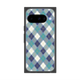 プレミアムスクエアケース with Pixelsnap［ Argyle - Blue ］