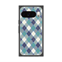 プレミアムスクエアケース with Pixelsnap［ Argyle - Blue ］